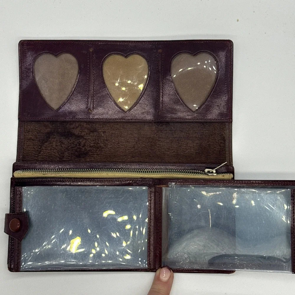 Vintage Leather Wallet With Dragon Sailing 6 Passengers Boat‎ Island Japan MTN